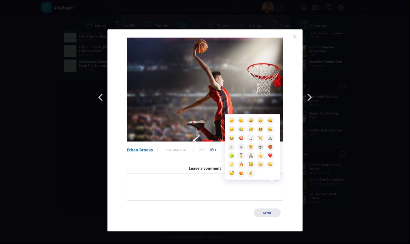 SportsHub photo gallery modal